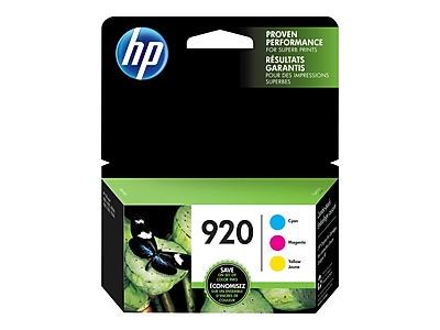 HP 920 Cyan/Magenta/Yellow Standard Yield Ink Cartridge, 3/Pack (N9H55FN#140) Sansujyuku sansujyuku.com