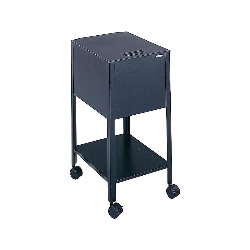 Safco Standard Metal Mobile File Cart with Lockable Wheels, Black (5361BL) image 1