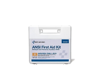 First Aid Only 89 Piece Plastic First Aid Kit, ANSI Compliant