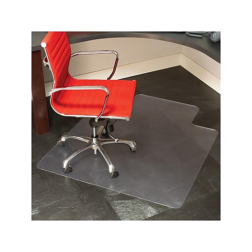 Staples® 36" x 48" Hard Floor Chair Mat, Lip Staples