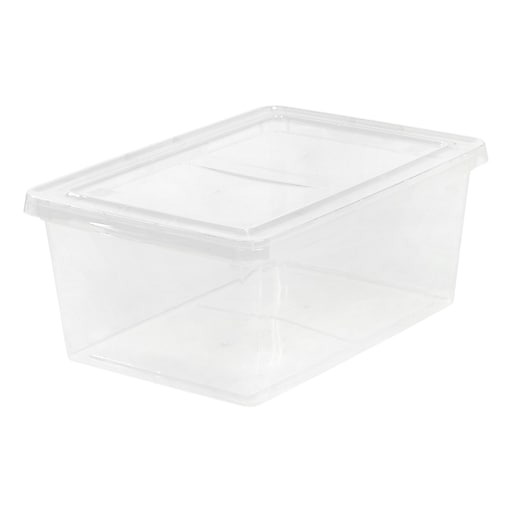 IRIS USA, 17 Quart Snap Top Clear Plastic Storage Box, Gray, Set of 8 storage  box organizer box storage containers