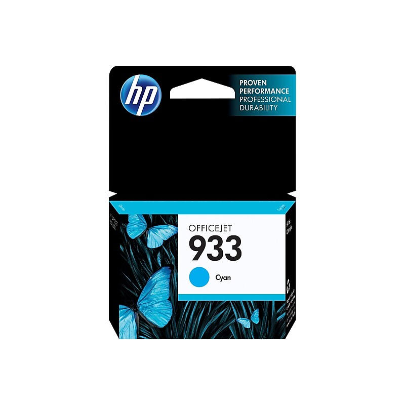 HP 933 Cyan Standard Yield Ink Cartridge, Prints Up to 330 Pages (CN058AN#140) image 1