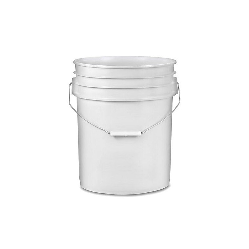 Partners Brand Plastic Open-Head Pail, 5 Gallon, White (HAZ1076) image 1
