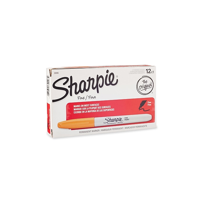 【送料無料ライン/39ショップ】 Sharpie Permanent (30006 12/Pack Orange, Tip, Fine Markers, マーカー・蛍光ペン