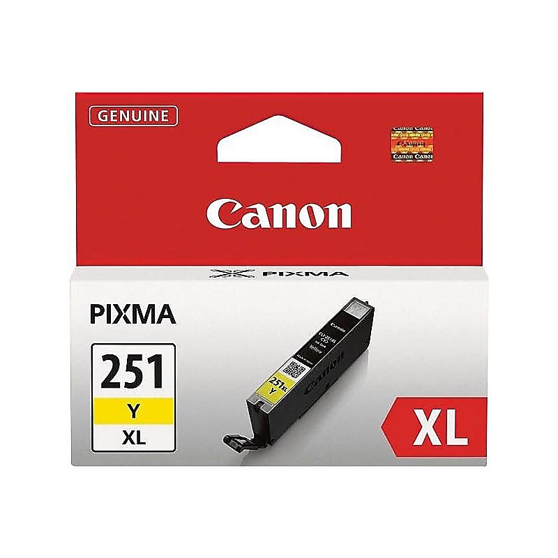 Canon 251XL Yellow High Yield Ink Cartridge (6451B001) image 1