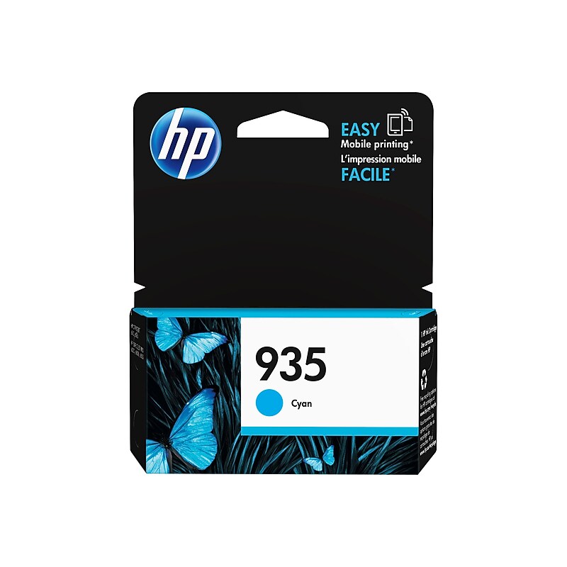 HP 935 Cyan Standard Yield Ink Cartridge, Prints Up to 400 Pages (C2P20AN#140) image 1