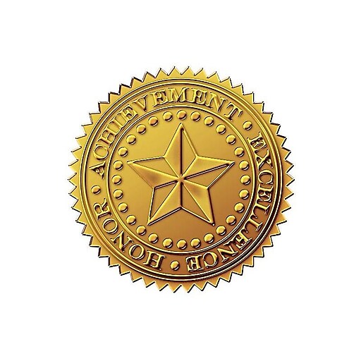 Gold Stars Foil Certificate Paper