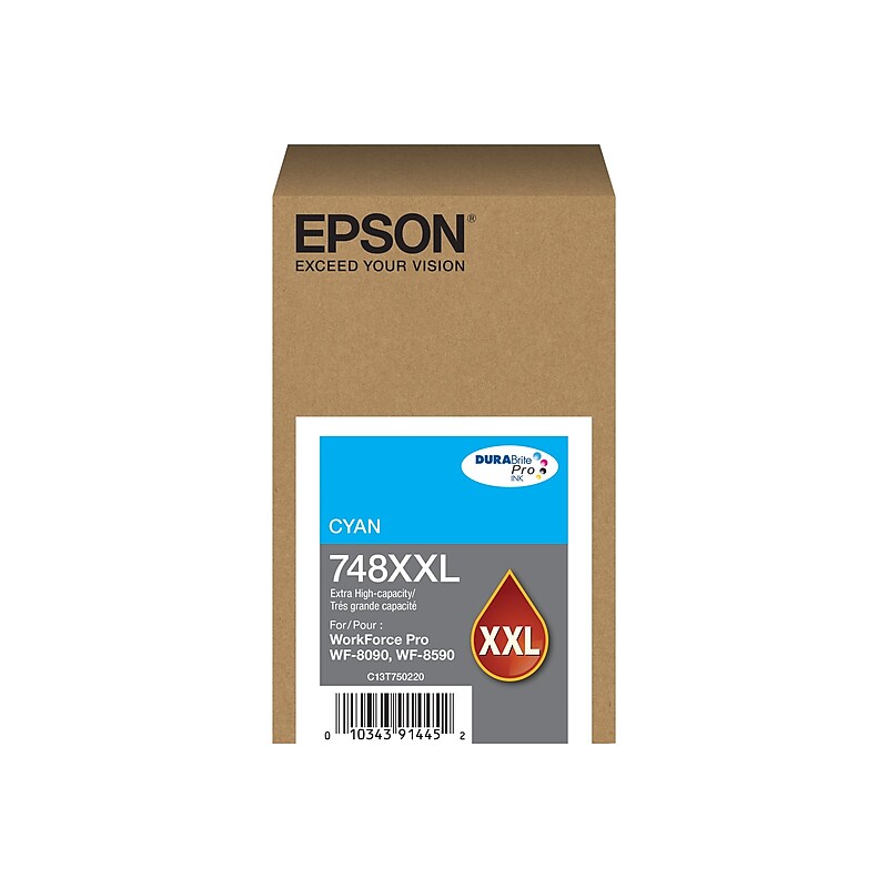Epson T748XXL Cyan Extra High Yield Ink Cartridge image 1