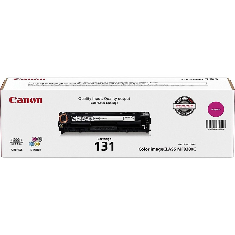Canon 131 Magenta Standard Yield Toner Cartridge (6270B001AA) image 1