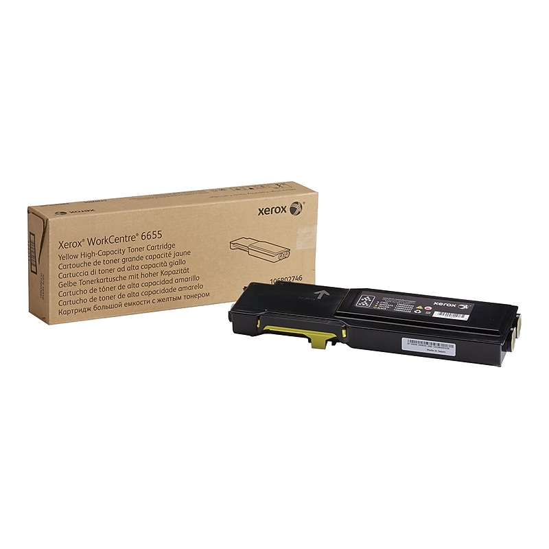 Xerox 106R02746 Yellow High Yield Toner Cartridge, Prints Up to 7,500 Pages image 1