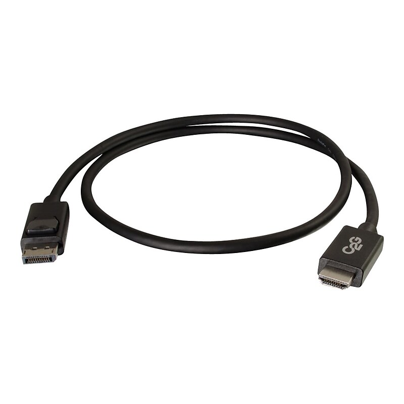 C2G 6' DisplayPort to HDMI Adapter Cable, Male to Male, Black (3850843) image 1