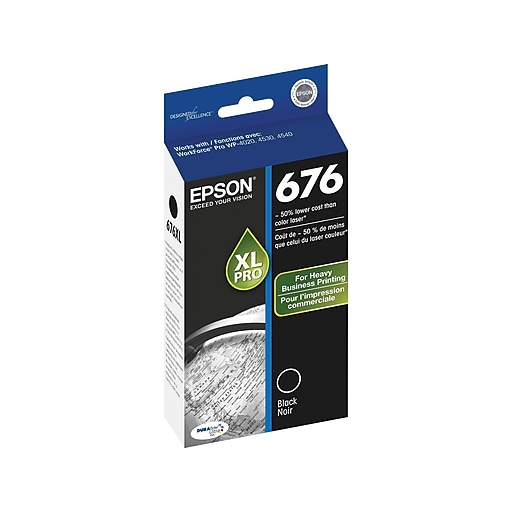 Epson 676XL Black High Yield Ink Cartridge at Staples