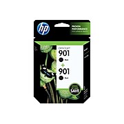 HP 901 Black Standard Yield Ink Cartridge, 2/Pack (CZ075FN#140)