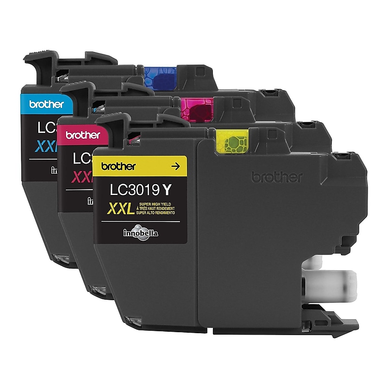 Brother LC30193PKS Cyan/Magenta/Yellow Extra High Yield Ink Cartridge, 3/Pack image 1