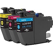 Brother LC30193PKS Cyan/Magenta/Yellow Extra High Yield Ink Cartridge, 3/Pack