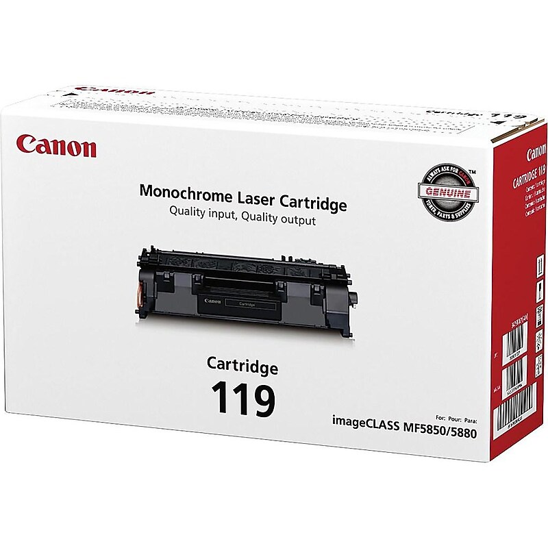 Canon 119 Black Standard Yield Toner Cartridge (3479B001) image 1