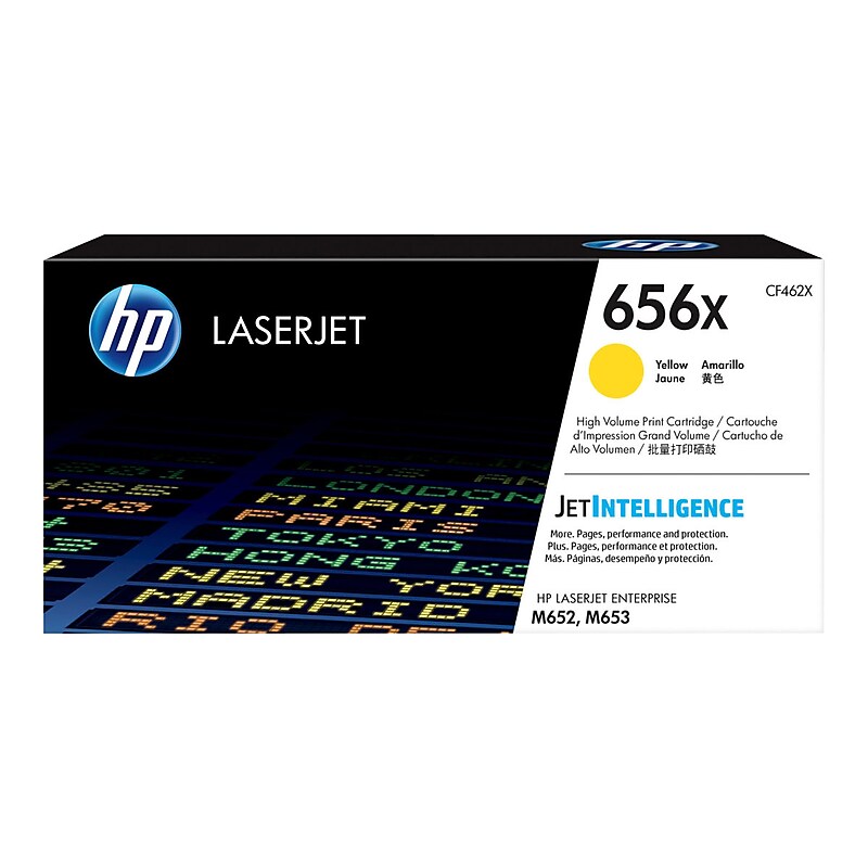 HP 656X Yellow High Yield Toner Cartridge (CF462X) image 1