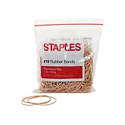 Staples Economy Rubber Bands, #19, 1/4 lb. Bag, 410/Pack (28624-CC)