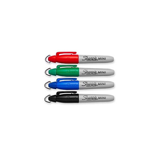 Sharpie Mini Permanent Markers, Fine Point, Assorted Colors, 4 Count at