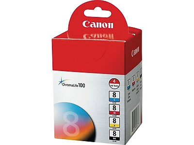 Canon 8 Black/Cyan/Magenta/Yellow Standard Yield Ink Cartridge, 4/Pack (0620B010) Sansujyuku sansujyuku.com