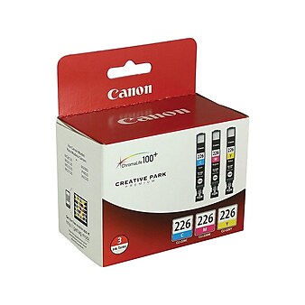 Canon CLI-226 Cyan/Magenta/Yellow Standard Yield Ink Cartridge, 3/Pack (4547B005)