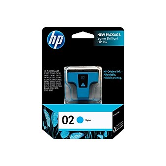 HP 02 Cyan Standard Yield Ink Cartridge (C8771WN#140)