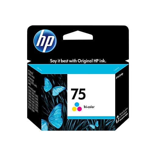 HP 75 Tri-Color Standard Yield Ink Cartridge, Print Up to 170 Pages ...