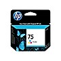HP 75 Tri-Color Standard Yield Ink Cartridge, Prints Up to 170 Pages (CB337WN#140)~#|#~sp40888649_sc7