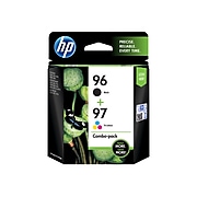 HP 96/97 Black/Tri-Color Standard Yield Ink Cartridge, 2/Pack (C9353FN#140)