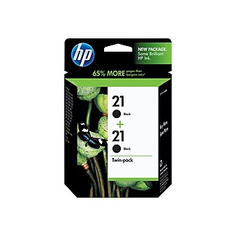 HP 21 Black Standard Yield Ink Cartridge, 2/Pack (C9508FN#140)
