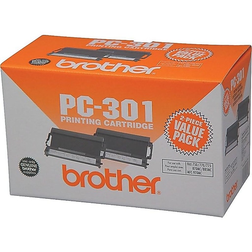 Allergie Vreemdeling video Brother PC-301 Black Standard Yield Fax Cartridge, 2/Pack (PC3012PK) |  Staples