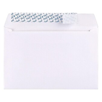 Staples EasyClose Booklet Envelopes, 6" x 9", White, 250/Box (SPL570225)