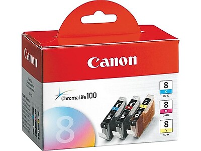 Canon 8 Cyan/Magenta/Yellow Standard Yield Ink Cartridge, 3/Pack (0621B016) Sansujyuku sansujyuku.com