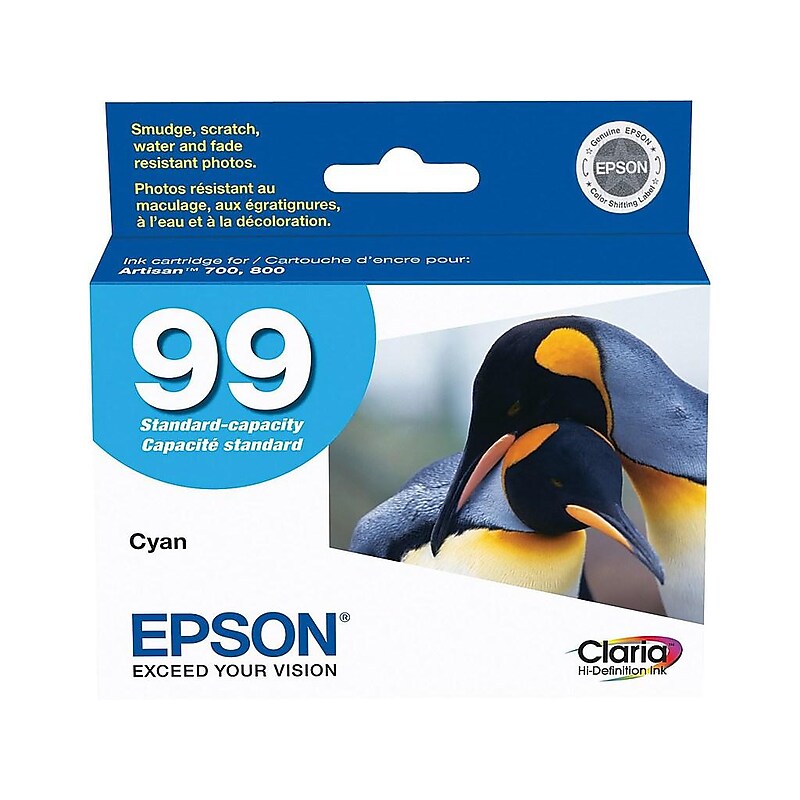 Epson T99 Cyan Standard Yield Ink Cartridge  (T099220-S) image 1