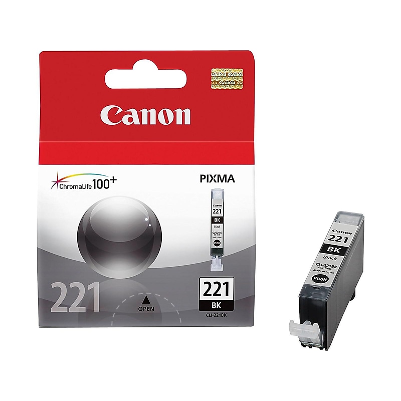 Canon 221 Black Standard Yield Ink Cartridge (2946B001) image 1