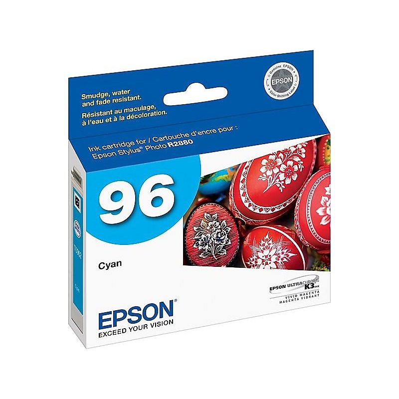 Epson T96 Ultrachrome Cyan Standard Yield Ink Cartridge image 1