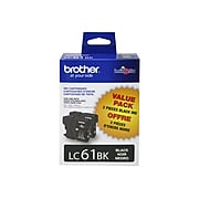 Brother LC612PKS Black Standard Yield Ink Cartridge, 2/Pack