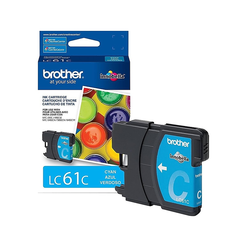 Brother LC61C Cyan Standard Yield Ink  Cartridge image 1
