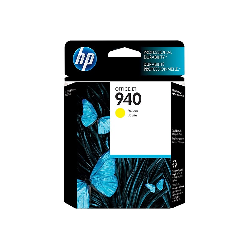 HP 940 Yellow Standard Yield Ink Cartridge, Prints Up to 900 Pages (C4905AN#140) image 1