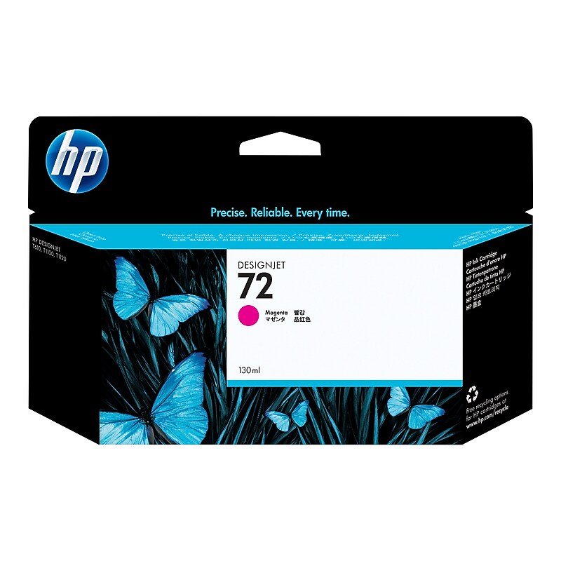 HP 72 Magenta Standard Yield Ink Cartridge (C9372A) image 1