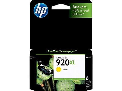 HP 920XL Yellow High Yield Ink Cartridge, Prints Up to 700 Pages (CD974AN#140) Sansujyuku sansujyuku.com