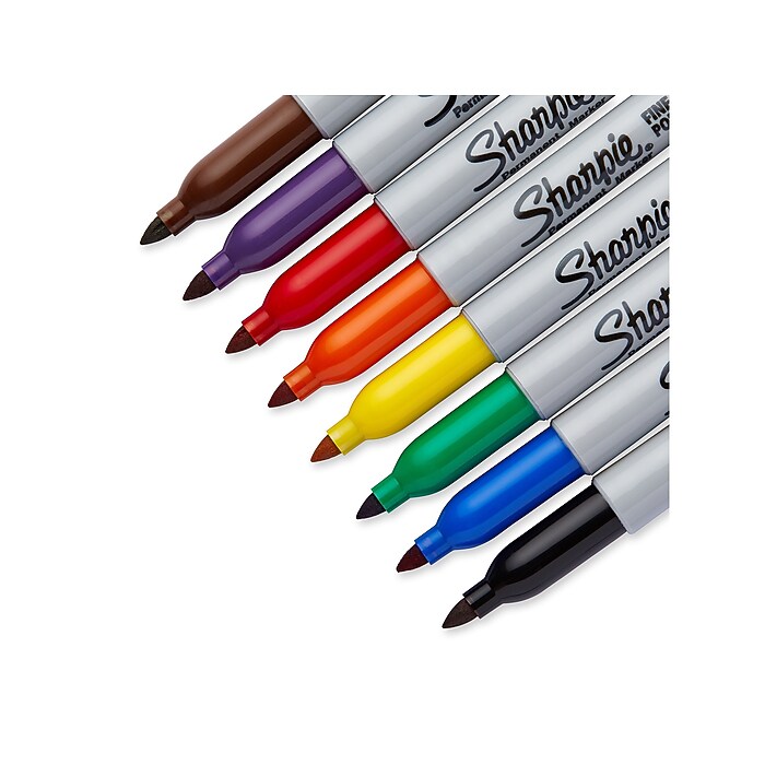 Sharpie Permanent Markers, Fine Point, Fashion Colors - 8 Pack Of Assorted Bright Colors