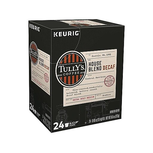 Keurig® KCup® Tully's® House Blend Decaf Coffee,Decaffeinated , 24