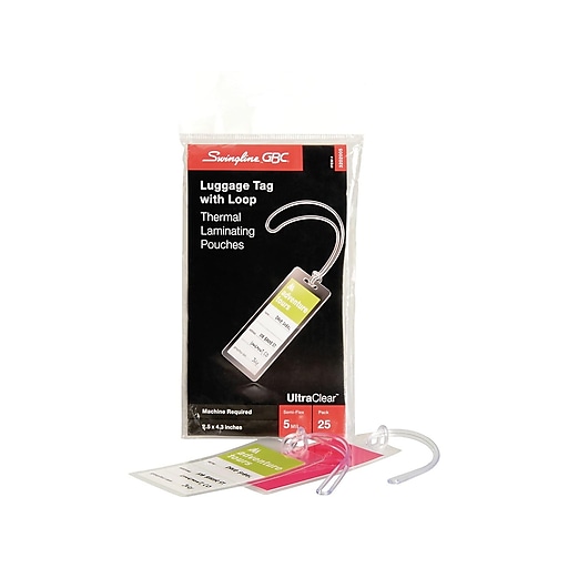 GBC Swingline Longlife 10mil Luggage Tag Size Thermal Laminating Pouches 100pk for sale online 