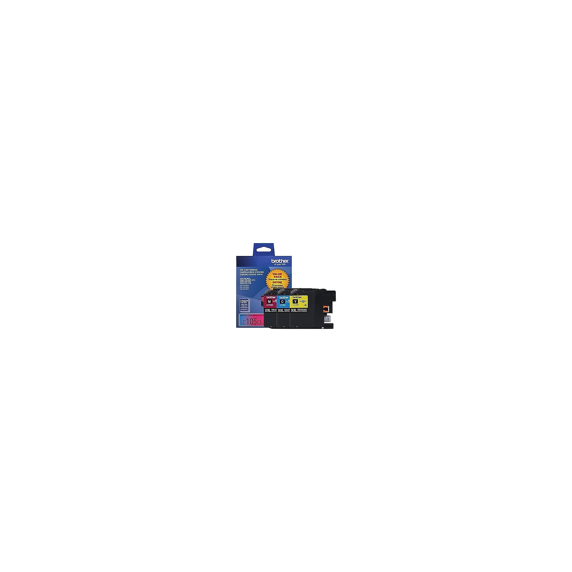 Brother LC1053PKS Cyan/Magenta/Yellow Extra High Yield Ink Cartridge, 3/Pack Sansujyuku sansujyuku.com