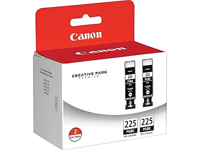 Canon 225 Black Standard Yield Ink Cartridge, 2/Pack (4530B007) Sansujyuku sansujyuku.com