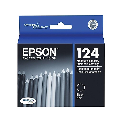 Epson T124 Black Standard Yield Ink Cartridge at Staples