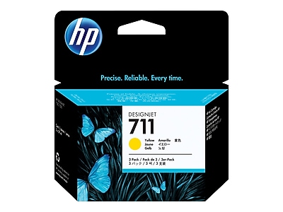 HP 711 Yellow Standard Yield Ink Cartridge, 3/Pack (CZ136A) Sansujyuku sansujyuku.com