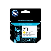HP 711 Yellow Standard Yield Ink Cartridge, 3/Pack (CZ136A)