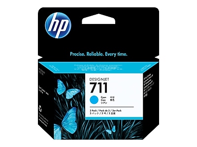HP 711 Cyan Standard Yield Ink Cartridge, 3/Pack (CZ134A) Sansujyuku sansujyuku.com
